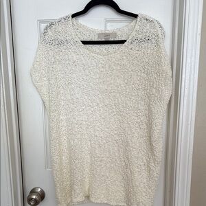 LOFT Cream Knit Sweater
